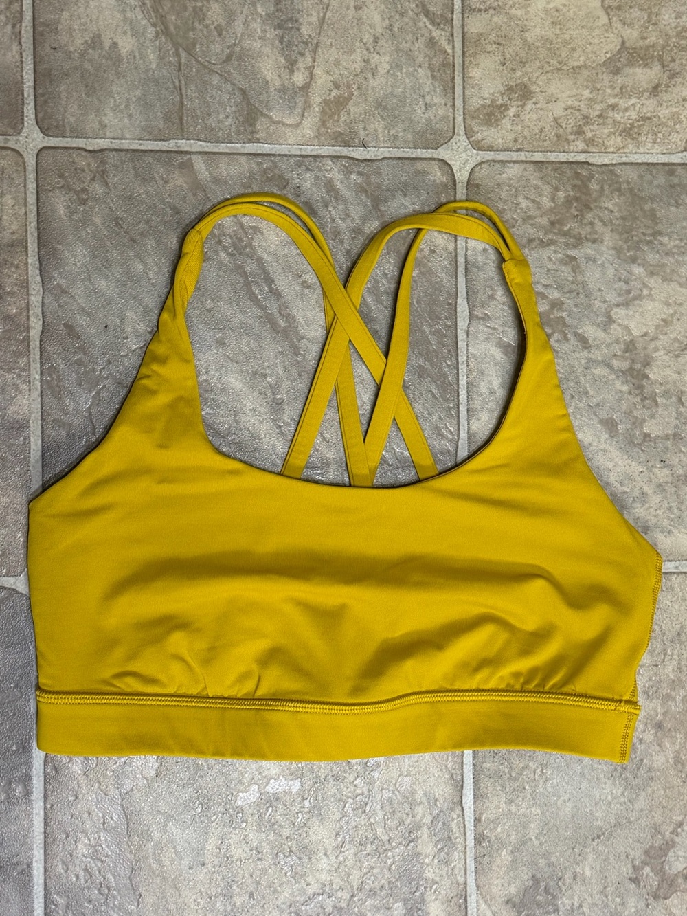 lululemon Yellow Strappy Sports Bra 6